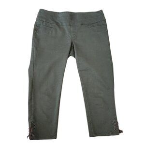 Olive green cropped pants